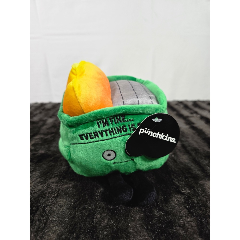 Punchkins Dumpster Fire Plush Im Fine Everything Is Fine Novelty Toy DUMP1